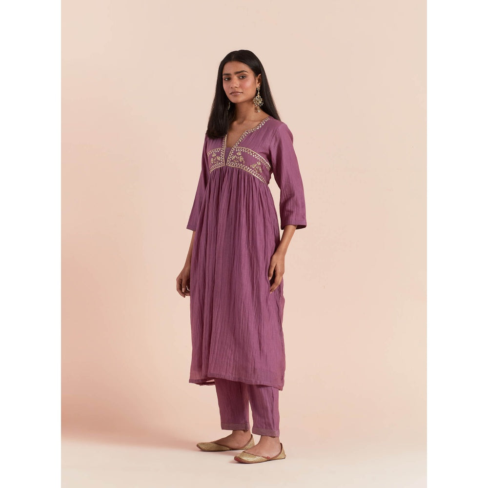 Priya Chaudhary Purple Anarkali Kurta