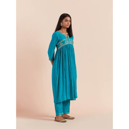 Priya Chaudhary Turquoise Anarkali Kurta
