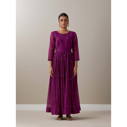 Priya Chaudhary Purple Kurtas Purple Kurta with Pant and Jacket (Set of 3)