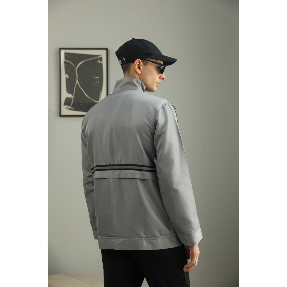 PRIMAL GRAY Grey Recycled Polyester Layered Puffer Jacket