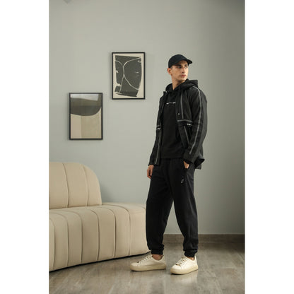 PRIMAL GRAY Black Recycled Polyester Layered Puffer Jacket