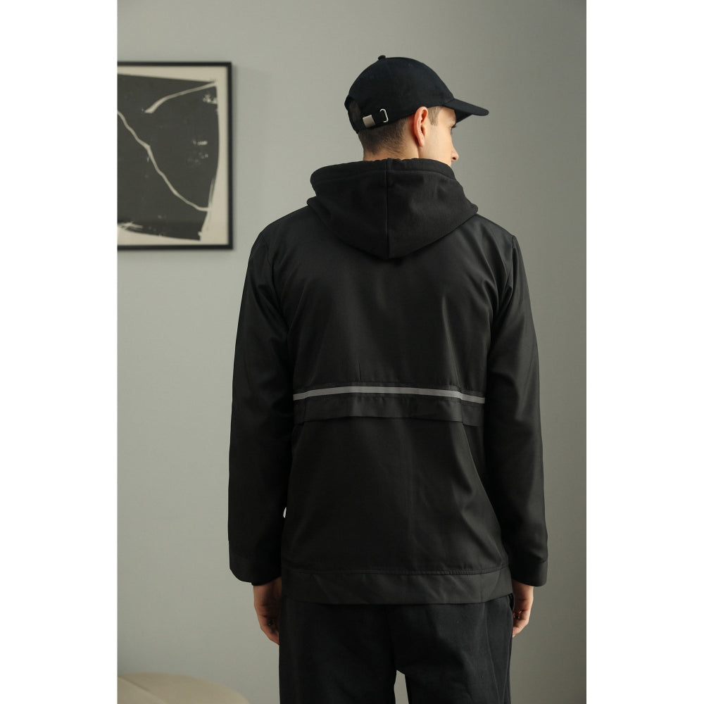PRIMAL GRAY Black Recycled Polyester Layered Puffer Jacket