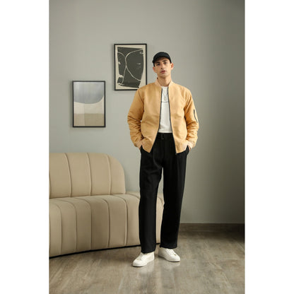 PRIMAL GRAY Beige Rpet Suede Oversize Bomber
