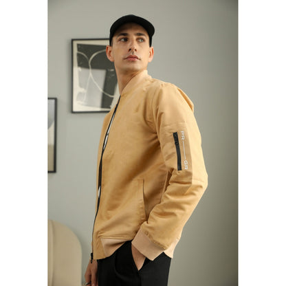 PRIMAL GRAY Beige Rpet Suede Oversize Bomber