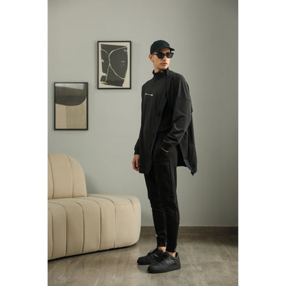 PRIMAL GRAY Black Recycled Polyester Kimono Sleeve Jacket