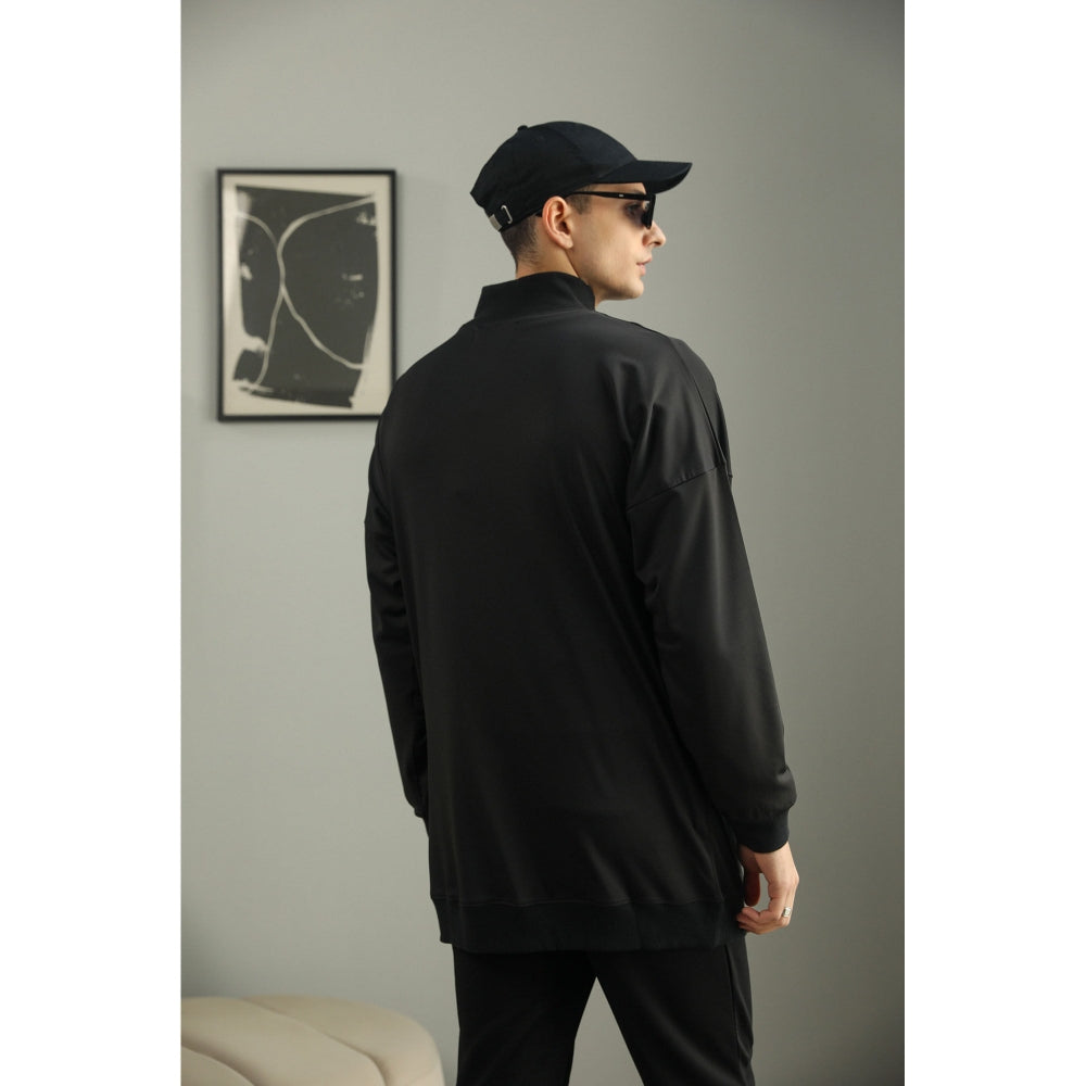 PRIMAL GRAY Black Recycled Polyester Kimono Sleeve Jacket