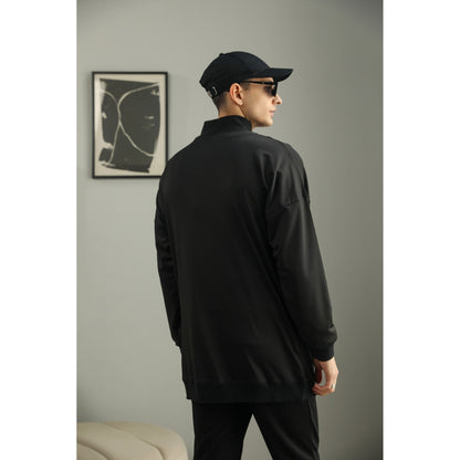 PRIMAL GRAY Black Recycled Polyester Kimono Sleeve Jacket