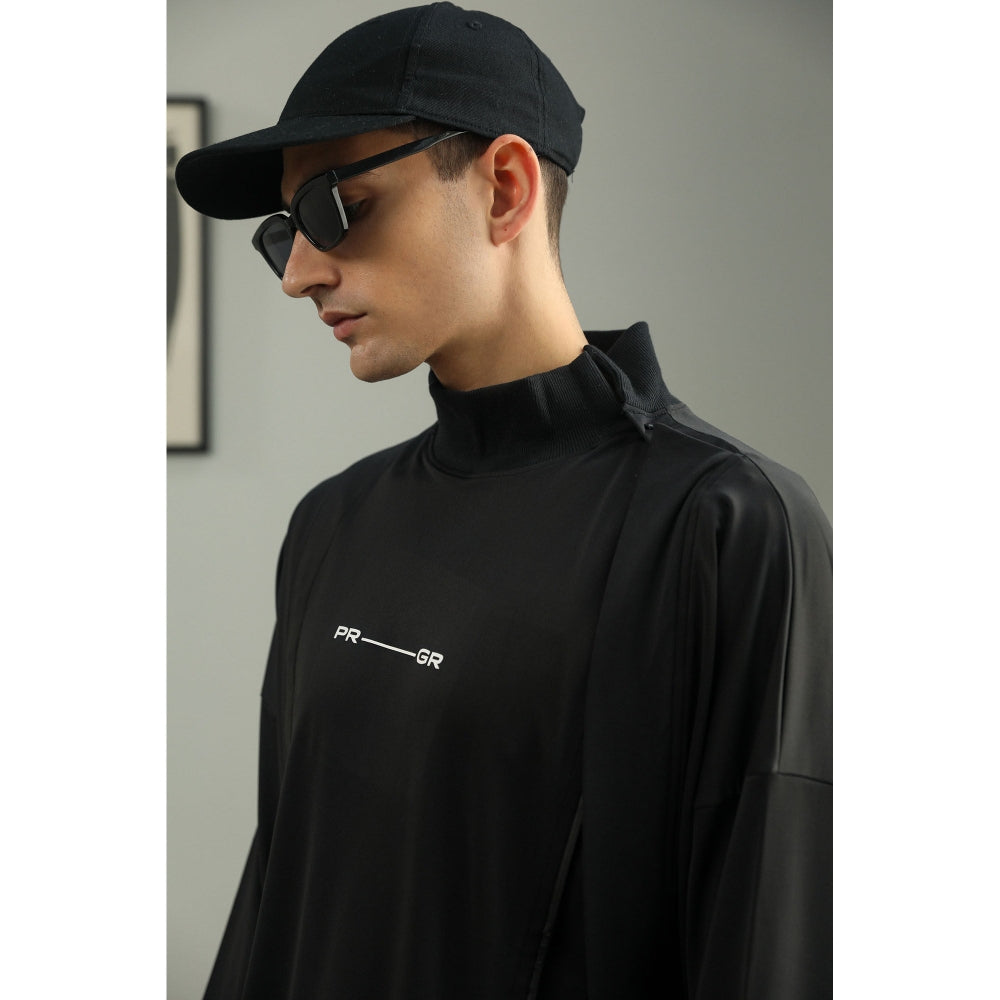 PRIMAL GRAY Black Recycled Polyester Kimono Sleeve Jacket