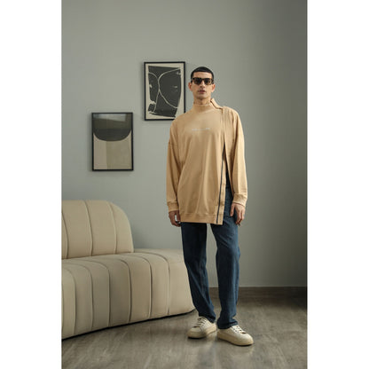PRIMAL GRAY Beige Recycled Polyester Kimono Sleeve Jacket