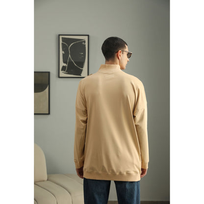 PRIMAL GRAY Beige Recycled Polyester Kimono Sleeve Jacket