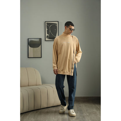 PRIMAL GRAY Beige Recycled Polyester Kimono Sleeve Jacket