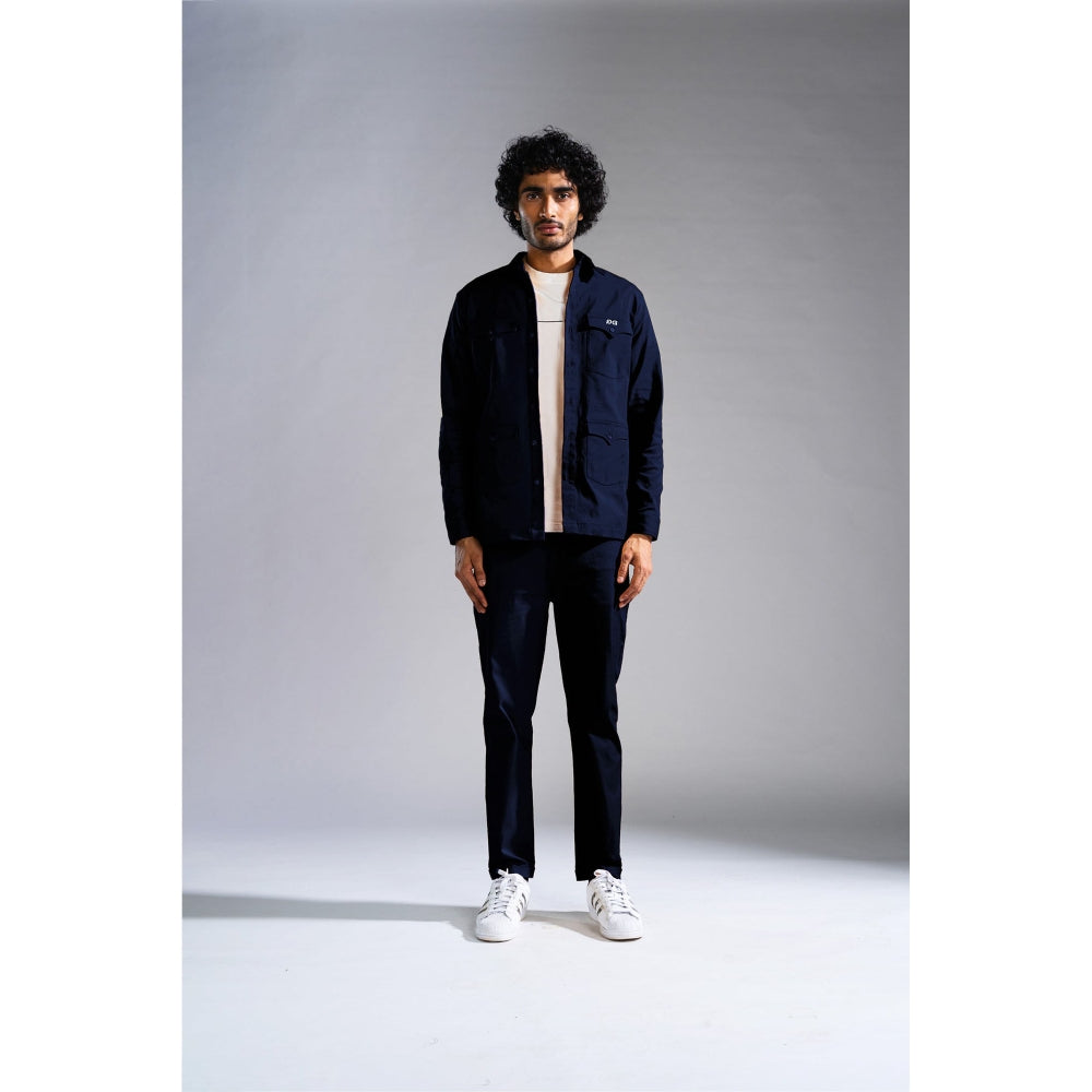 PRIMAL GRAY Navy Organic Cotton Old West-Shirt