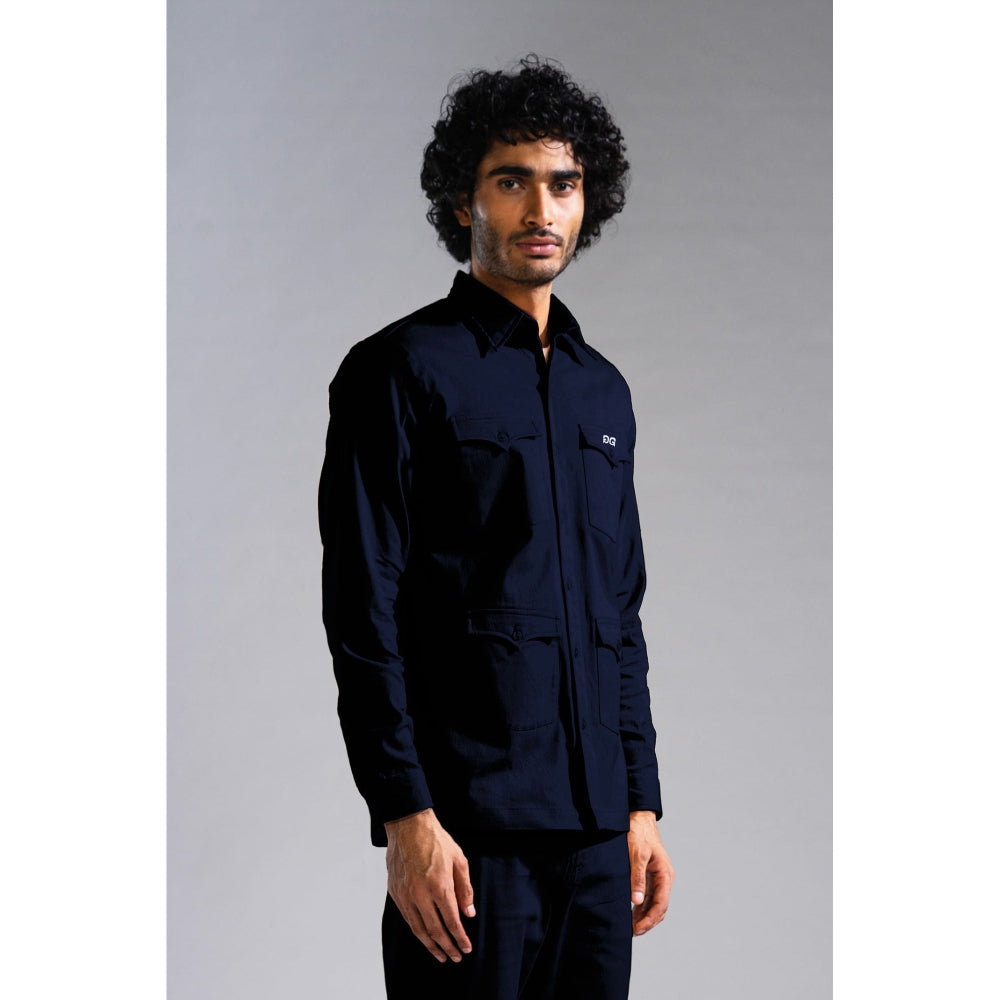 PRIMAL GRAY Navy Organic Cotton Old West-Shirt