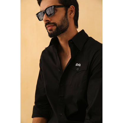 PRIMAL GRAY Black Organic Cotton Extra Long Shirt