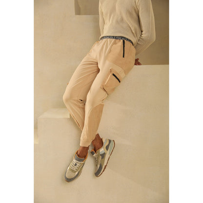 PRIMAL GRAY Beige Polyester Cargo Pants