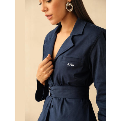 PRIMAL GRAY Single-Breasted Oversized Blazer with Belt
