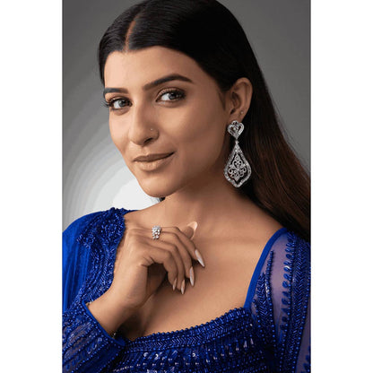 PRIHAN LUXURY Floral Grace Danglers Earrings