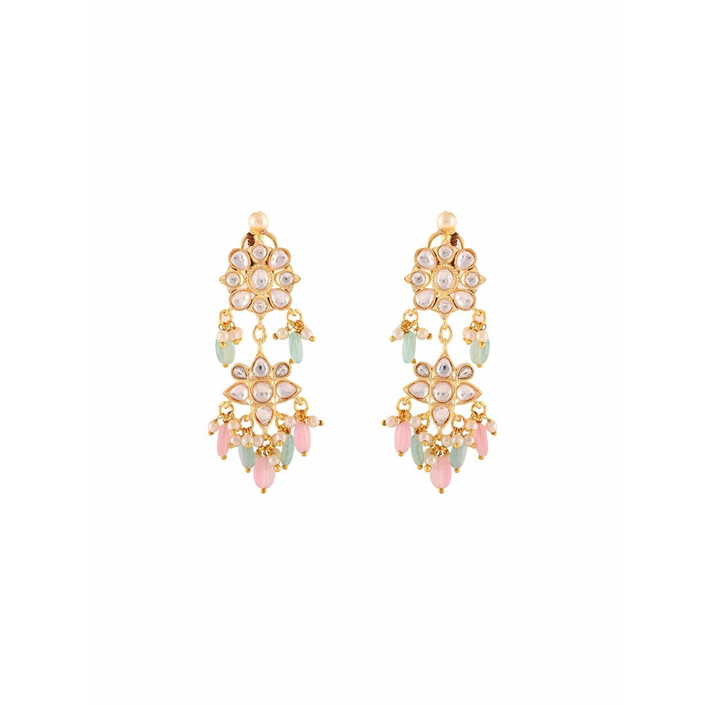 PRIHAN LUXURY Multi-Color Radiating Kundan Choker Jewellery Set