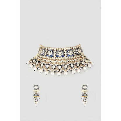 PRIHAN LUXURY Neelam Meenakari Choker