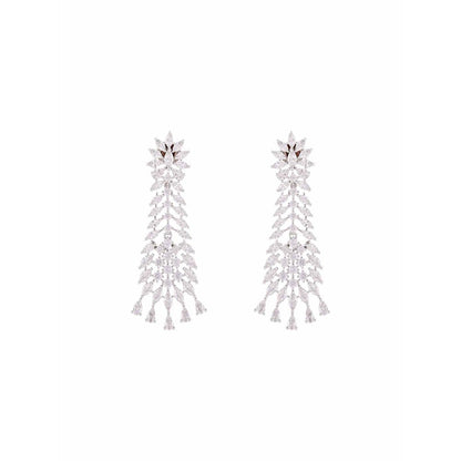 PRIHAN LUXURY White Diamond Delight Jewellery Set