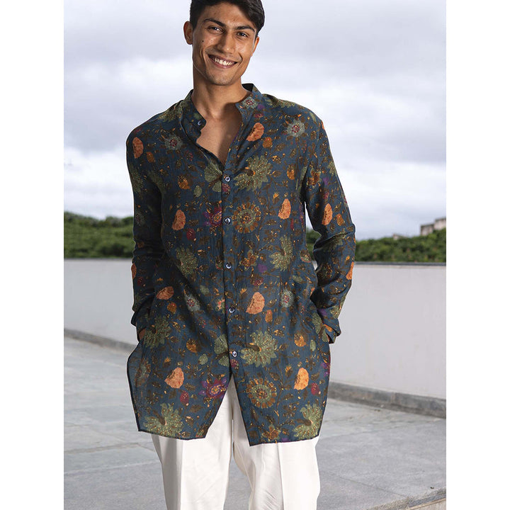 Project Bandi Peacock Ren Cotton Shirt Kurta