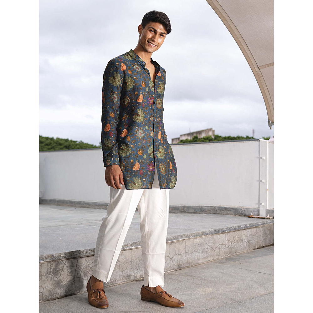 Project Bandi Peacock Ren Cotton Shirt Kurta