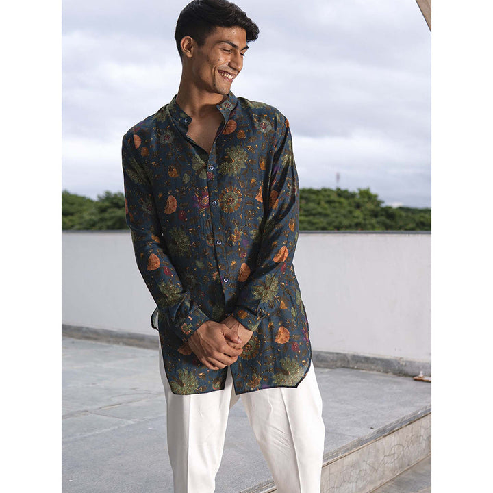 Project Bandi Peacock Ren Cotton Shirt Kurta