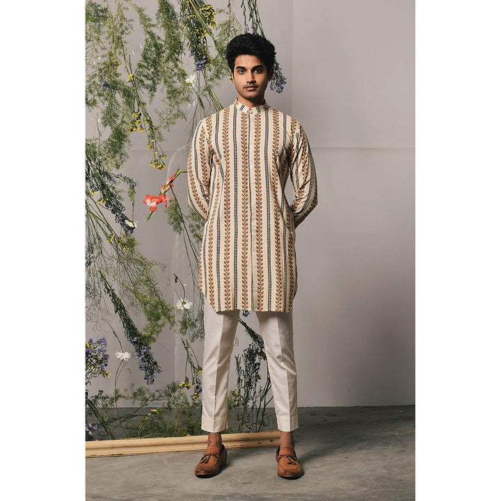 Project Bandi Beige Riga Kurta & Pant (Set of 2)