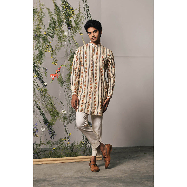 Project Bandi Beige Riga Kurta & Pant (Set of 2)