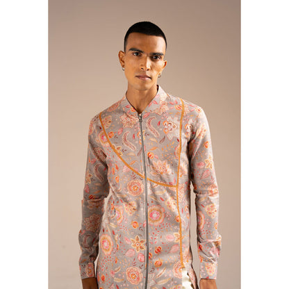 Project Bandi Stone Versailles Cotton Linen Zipper Kurta Pajama (Set of 2)