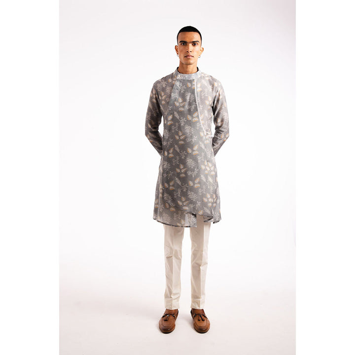 Project Bandi Mountain Ash Pleated Kurta Pajama (Set of 2)