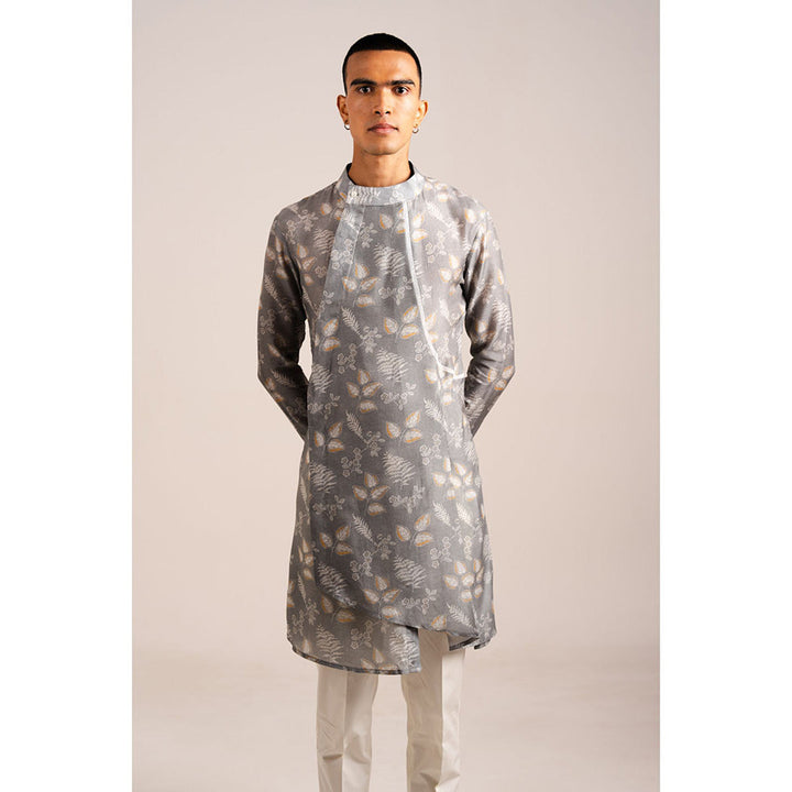 Project Bandi Mountain Ash Pleated Kurta Pajama (Set of 2)