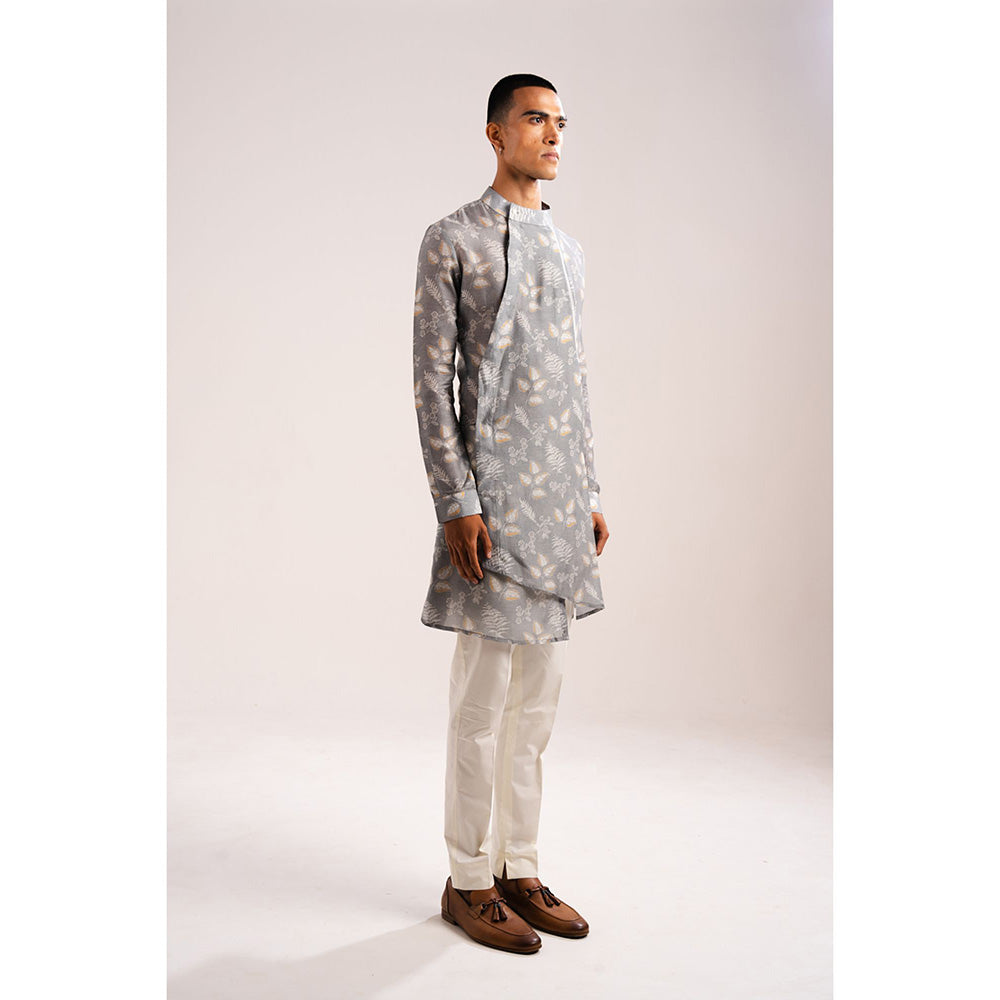 Project Bandi Mountain Ash Pleated Kurta Pajama (Set of 2)