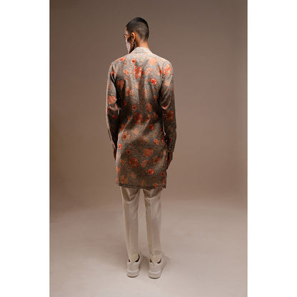 Project Bandi Grey Hamdard Long Kurta Pajama (Set of 2)