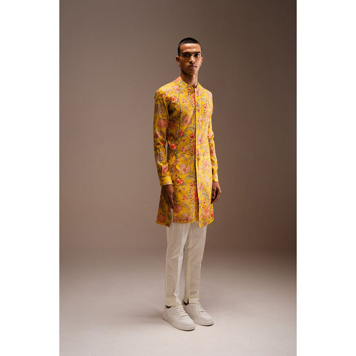 Project Bandi Yellow Hamdard Long Kurta Pajama (Set of 2)