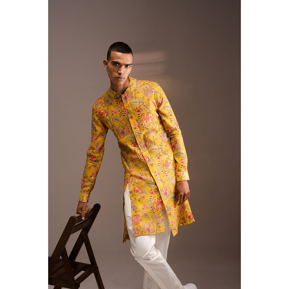 Project Bandi Yellow Hamdard Long Kurta Pajama (Set of 2)