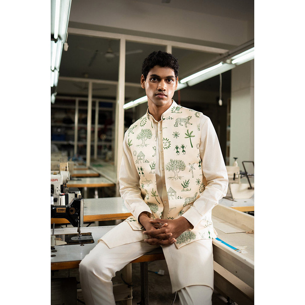 Project Bandi Green Vaana Open Nehru Jacket