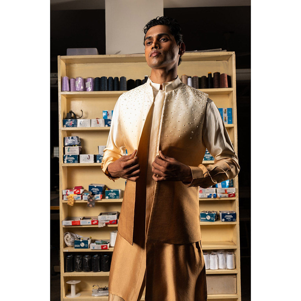 Project Bandi Gold Yara Open Nehru Jacket
