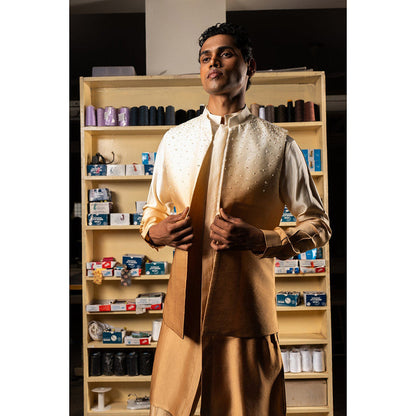 Project Bandi Gold Yara Open Nehru Jacket