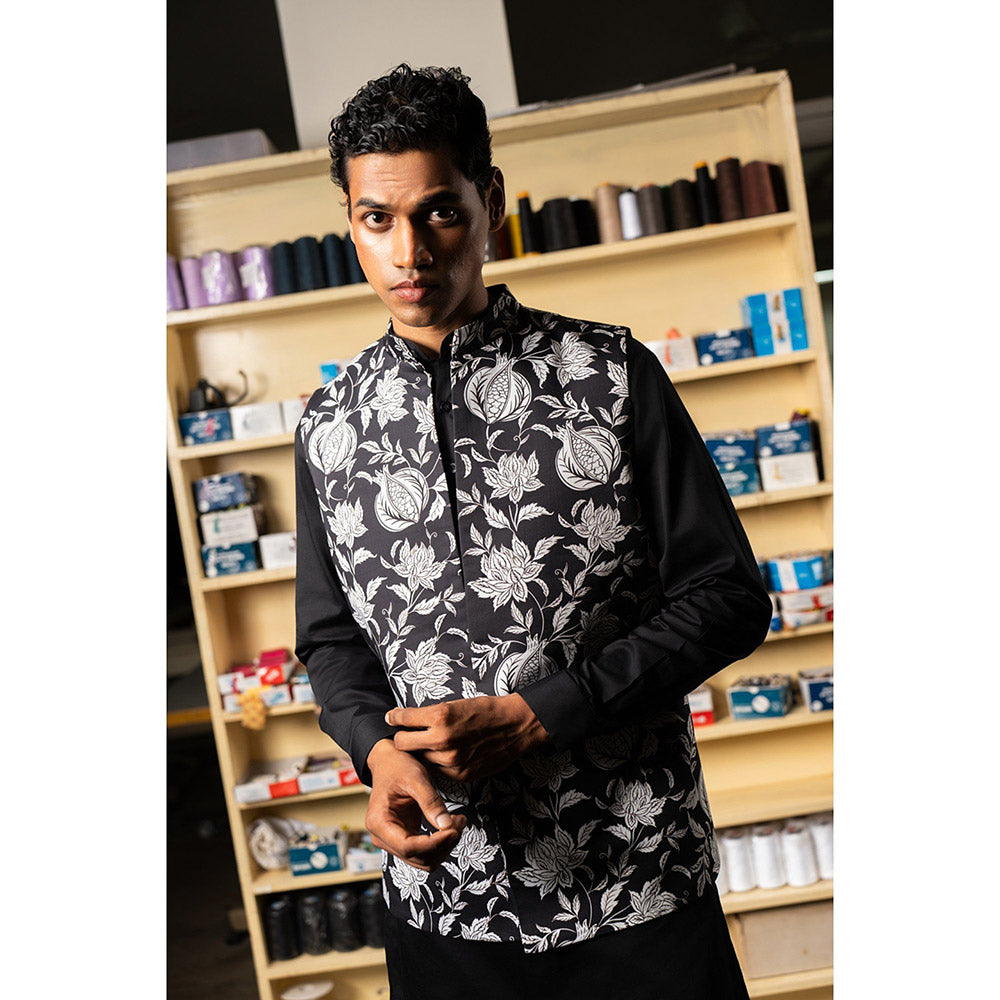 Project Bandi Black Anar Open Nehru Jacket
