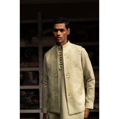 Project Bandi Beige Raag Open Nehru Jacket