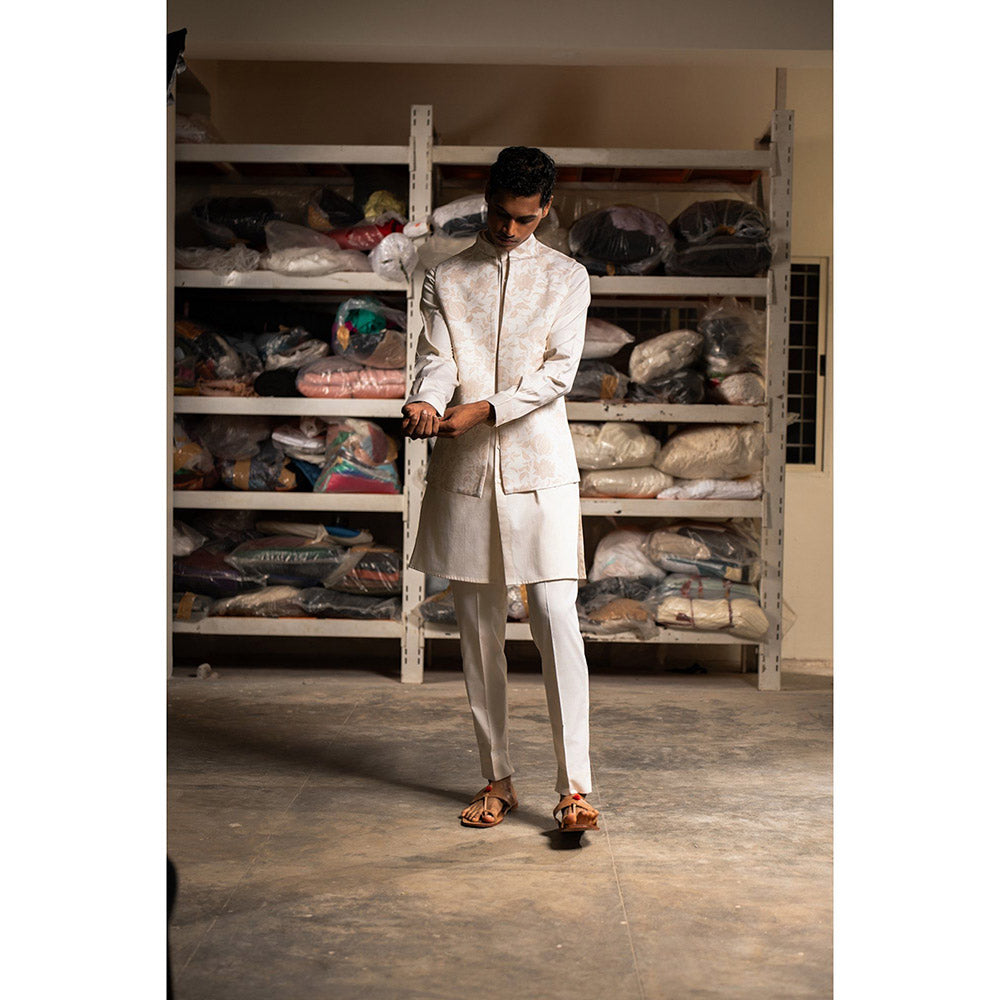 Project Bandi Pink Khwab Nehru Jacket with Kurta and Pyjama (Set of 3)