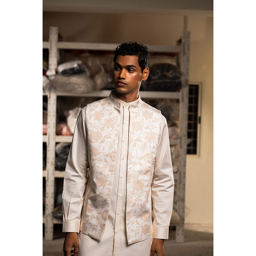 Project Bandi Pink Khwab Nehru Jacket with Kurta and Pyjama (Set of 3)