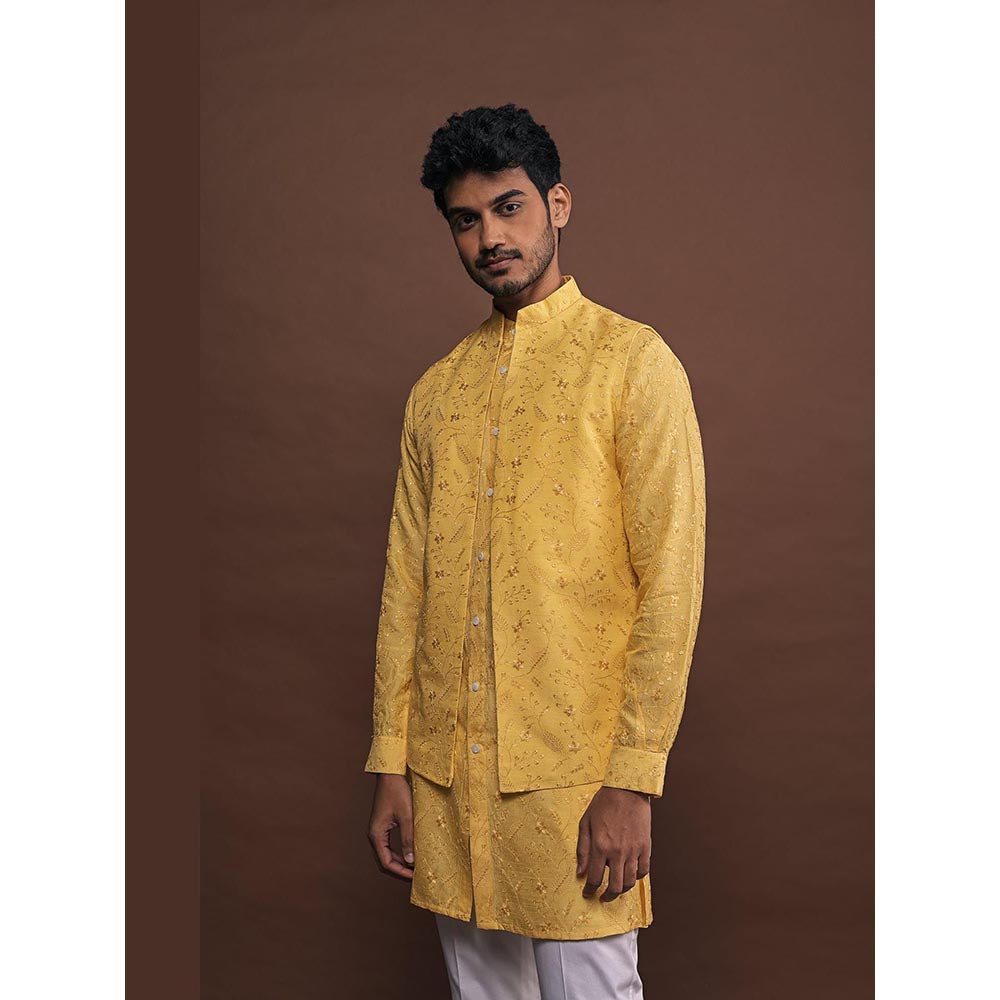 Project Bandi Mens Slim Fit Yellow Solair Bandi - Rts