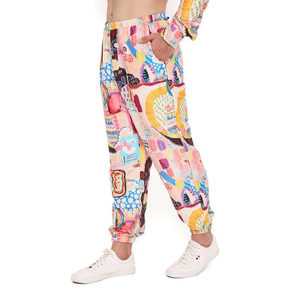 PS Men by Payal Singhal Trance Print Dupion Silk Pathani Kurta With Salwar Pant (Set of 2)