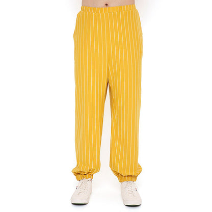 PS Men by Payal Singhal Mustard Stripe Lycra Kurta With Salwar Pant (Set of 2)