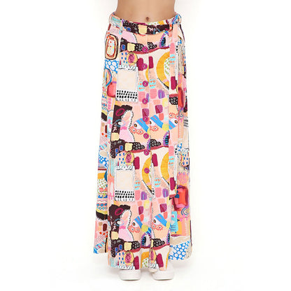 PS Pret by Payal Singhal Trance Print Denim Top and Skirt with a Belt (Set of 3)