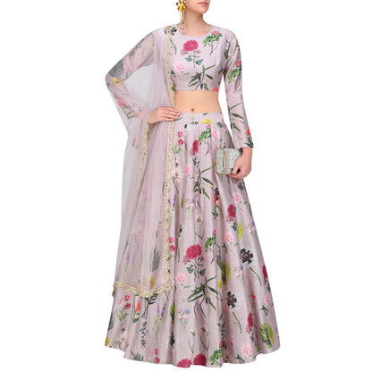 PS Pret by Payal Singhal Lavender Printed Choli And Lehenga With Dupatta (Set of 3)