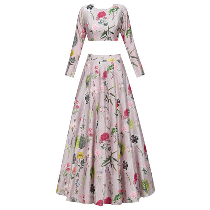 PS Pret by Payal Singhal Lavender Printed Choli And Lehenga With Dupatta (Set of 3)