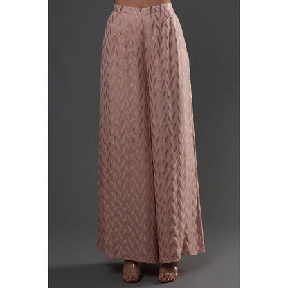 PS Pret by Payal Singhal Rose Pink Embroidered Kaftan With Palazzo (Set of 2)